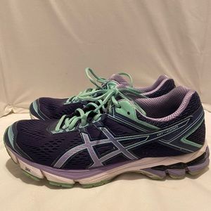 ASICS Women's GT-1000 Duomax IGS T5A7N Purple Teal Running Shoes Size 9.5
